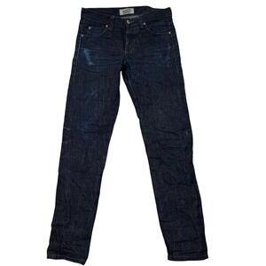 Naked & Famous‎ Denim Jeans Mens 31x32 Super Guy Deep Indigo Rigid Selvedge EUC